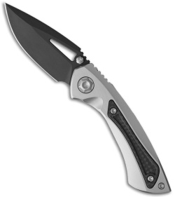 EOS Dorado S Frame Lock Knife Satin Titanium/CF (3" Black DLC) 