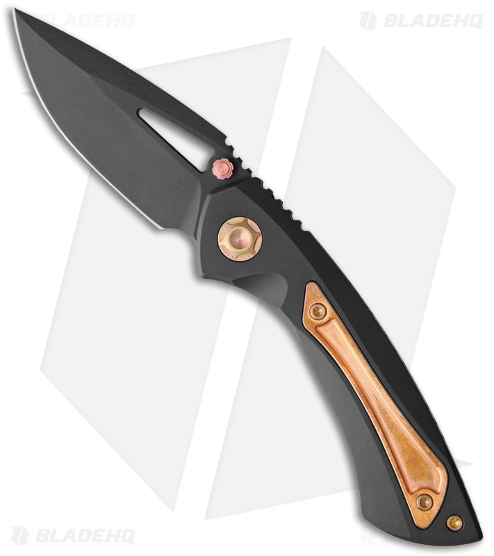 EOS Dorado S Frame Lock Knife DLC Titanium/Copper - Blade HQ