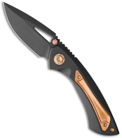 EOS Dorado S Frame Lock Knife Black DLC Titanium/Copper (3" Black DLC) 