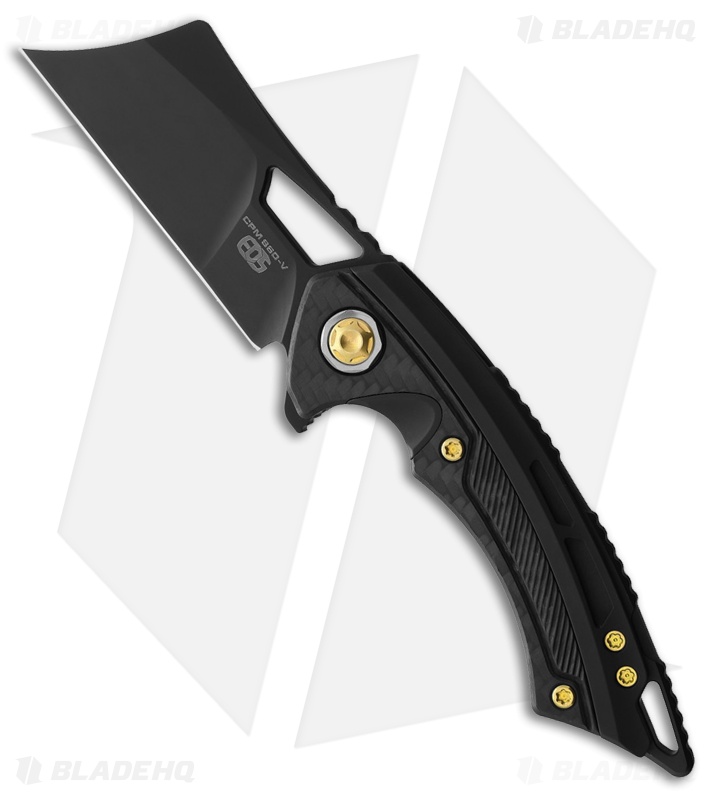 EOS Mini Nautilus Frame Lock Knife Black Titanium (3.25" Black)