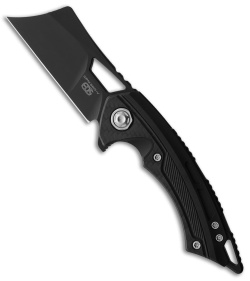 EOS Mini Nautilus Frame Lock Knife Titanium/Carbon Fiber Blackout (3.25" Black)