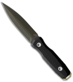 EOS Mini Thresher Fixed Blade Black G-10 Gold Knuck (3" ODG)