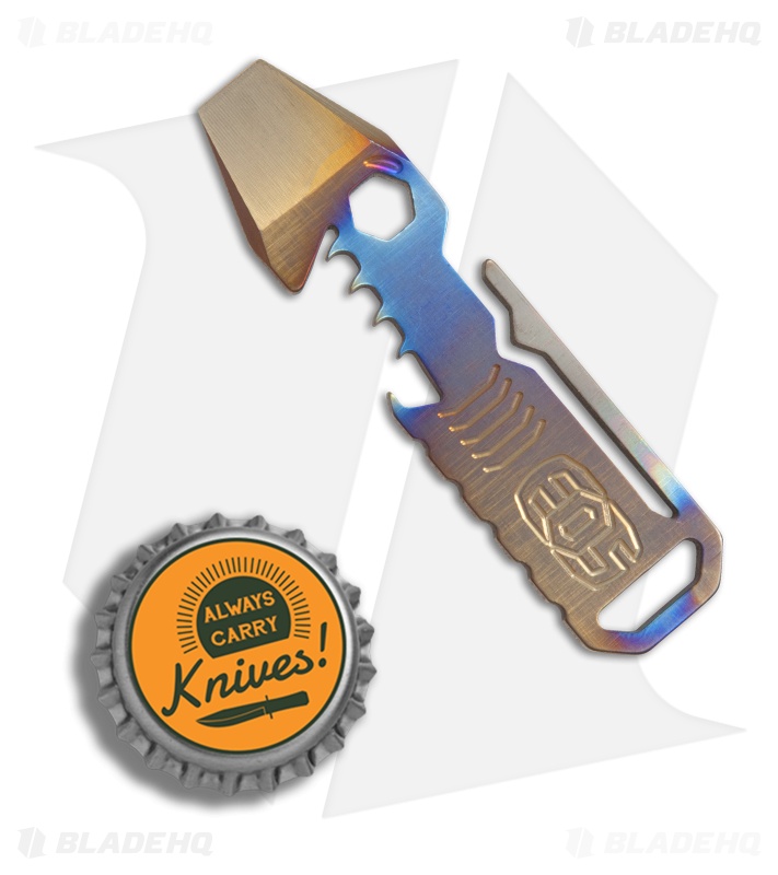 EOS Mini TiShark Pocket Tool Keychain Bottle Opener - Flame