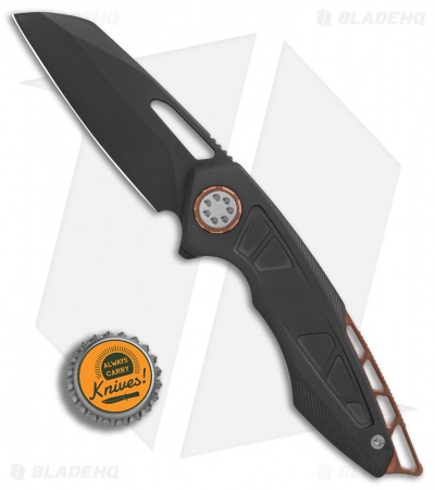 EOS Neptune Flipper Knife Black Ti w/ Copper (3.1" Black DLC)