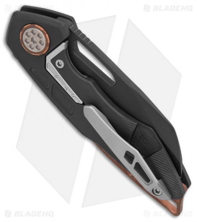 EOS Neptune Flipper Knife Black Ti w/ Copper (3.1" Black DLC)