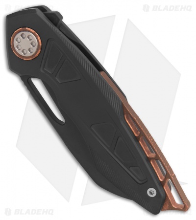 EOS Neptune Flipper Knife Black Ti w/ Copper (3.1" Black DLC)