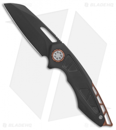 EOS Neptune Flipper Knife Black Ti w/ Copper (3.1" Black DLC)