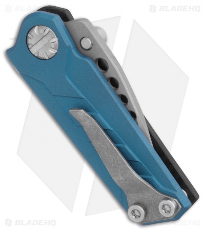 EOS Prawn Friction Folder Knife CF + Blue Aluminum (2.1" Bead Blast)