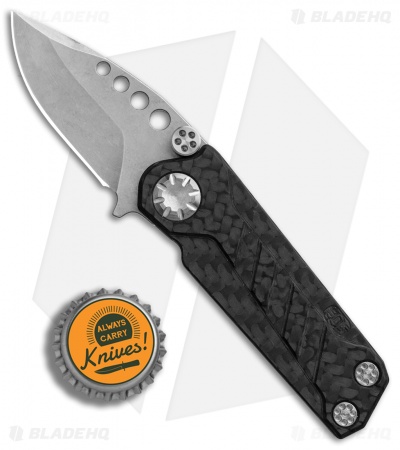 EOS Prawn Friction Folder Knife CF + Black Aluminum (2.1" Stonewash)