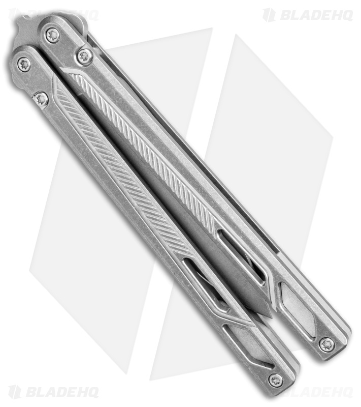 EOS Serpent Balisong Butterfly Knife  Gray Titanium (4" Stonewash)