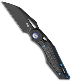 EOS Urchin Friction Folding Knife BlackTi/Black CF (3.125" Black Nitro-V)