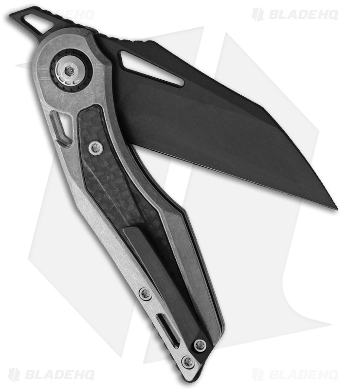 EOS Urchin Friction Folding Knife SW Ti/Black CF (3.125" Black DLC Nitro-V)