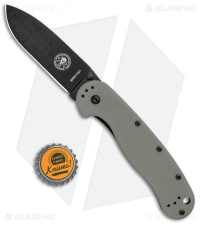 BRK Jeff Randall Avispa Frame Lock Knife Foliage Green (3.5" Black)