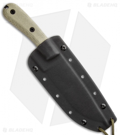 ESEE Knives ESEE-6HM Fixed Blade Knife Traditional Green Micarta (6" Black)