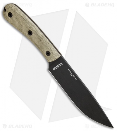 ESEE Knives ESEE-6HM Fixed Blade Knife Traditional Green Micarta (6" Black)