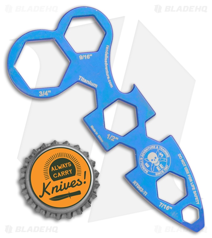  ESEE WRAT Wrench, Titanium, Blue Ano RT002-Ti