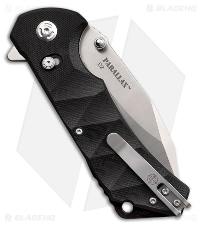 Elite Tactical Parallax Rapid Lock Knife Black Sculped G-10 (3.5" Satin)