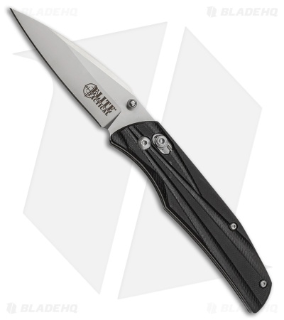 Elite Tactical Folder Rapid Lock Knife Black G-10 (3.5" Satin)