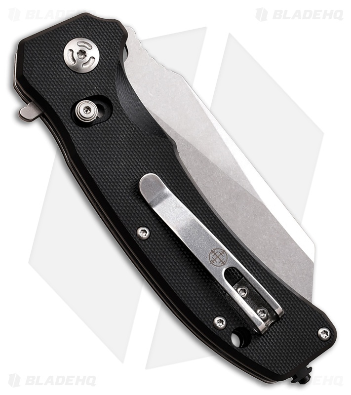 Elite Tactical Folder Rapid Lock Knife Black G-10 (3.25" Stonewash)