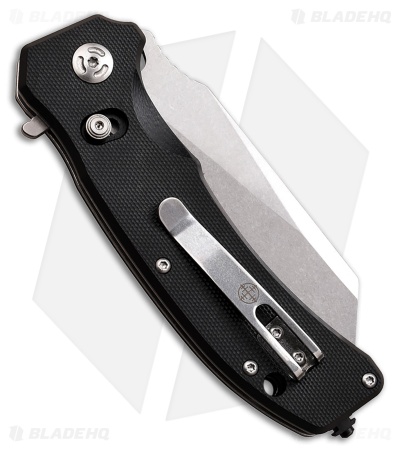 Elite Tactical Folder Rapid Lock Knife Black G-10 (3.25" Stonewash)