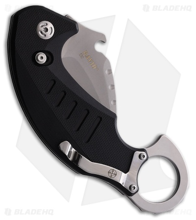 Elite Tactical Sabretooth Rapid Lock Knife Black G-10 (2.5" Satin)