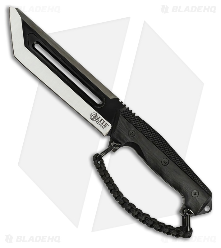 Elite Tactical The Rig Fixed Blade Knife Black G-10 (6.75" Two-Tone)