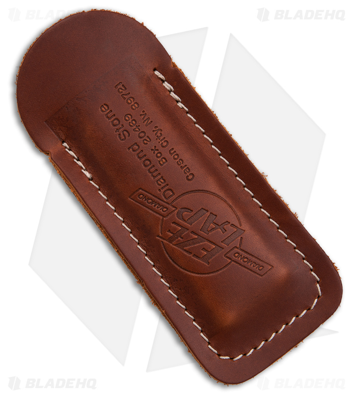 2-Pack EZE-LAP Pocket Diamond Sharpener – Fine Grit With Fish Hook Slot & Leather Pouch