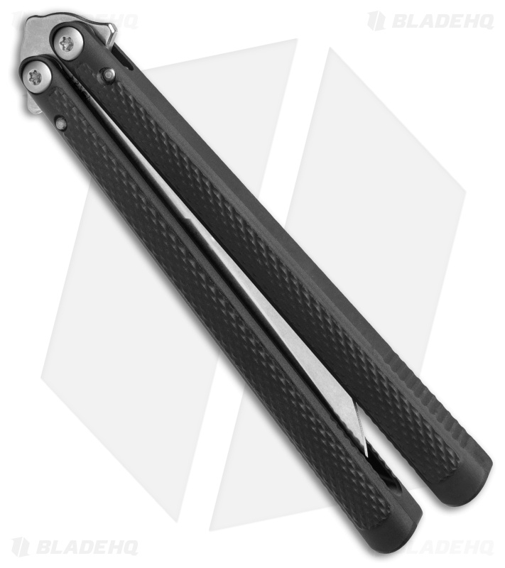 Flytanium + Eldon Talley Talisong Z Balisong Knife Black Aluminum (4.5" SW)