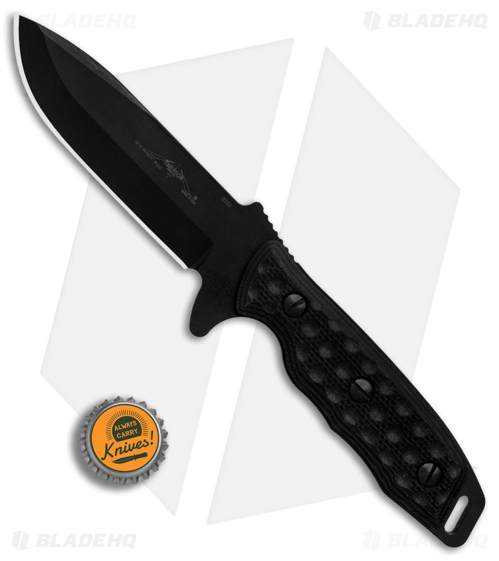 Emerson Government Mule Fixed Blade Knife Black G-10 (5" Black)