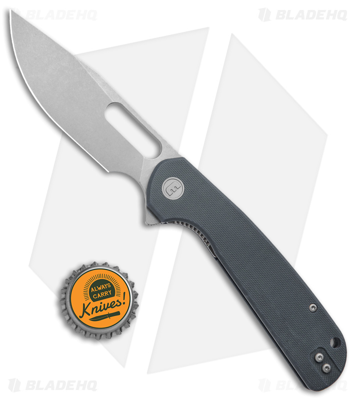 Liong Mah Eutektik Trinity Liner Lock Knife Grey G-10 (3.6" SW 14C28N)
