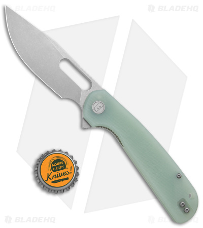Liong Mah Eutektik Trinity Liner Lock Knife Jade G-10 (3.6" Stonewash 14C28N)