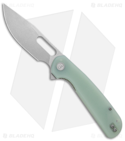 Liong Mah Eutektik Trinity Liner Lock Knife Jade G-10 (3.6" Stonewash 14C28N)