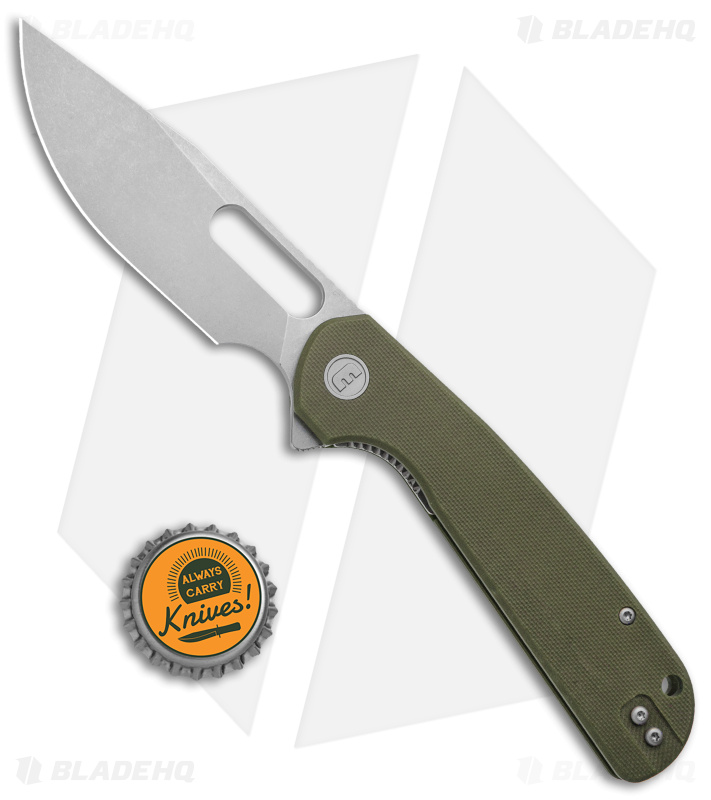 Liong Mah Eutektik Trinity Liner Lock Knife OD Green G-10 (3.6" SW 14C28N)