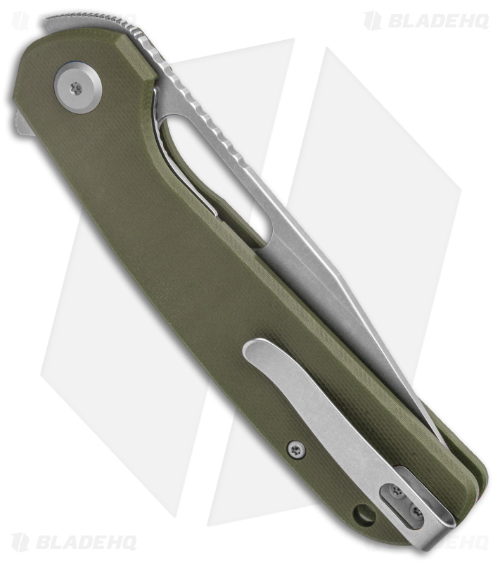 Liong Mah Eutektik Trinity Liner Lock Knife OD Green G-10 (3.6" SW 14C28N)