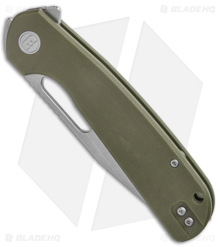 Liong Mah Eutektik Trinity Liner Lock Knife OD Green G-10 (3.6" SW 14C28N)