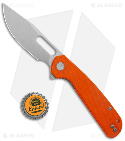 Liong Mah Eutektik Trinity Liner Lock Knife Orange G-10 (3.6" SW 14C28N)