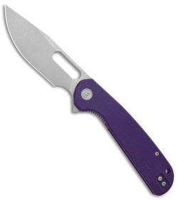 Liong Mah Eutektik Trinity Liner Lock Knife Purple G-10 (3.6" SW 14C28N)