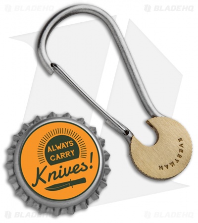 Everyman Cowan Carabiner Keychain - Brass/Stainless Steel