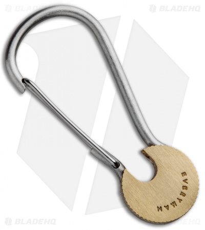 Everyman Cowan Carabiner Keychain - Brass/Stainless Steel