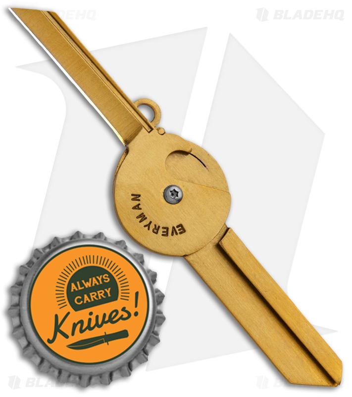 Everyman Porter Key Knife 2.0 Stainless Steel (1.5" Brass)