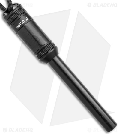 Exotac fireROD XL Fire Starter Ferro Rod w/ Storage Capsule (Black)