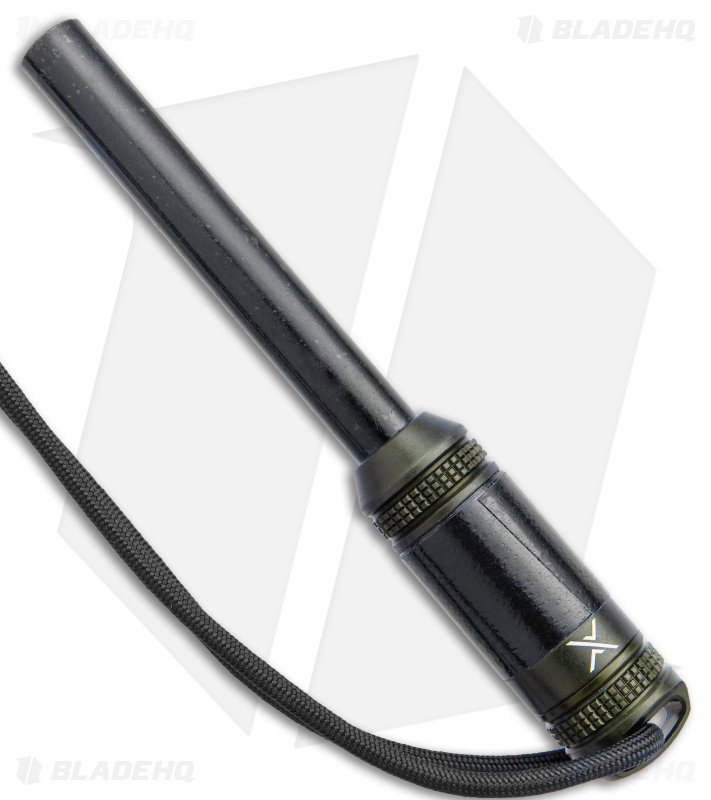 Exotac fireROD XL Fire Starter Ferro Rod w/ Storage Capsule (OD Green)