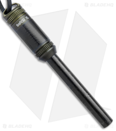 Exotac fireROD XL Fire Starter Ferro Rod w/ Storage Capsule (OD Green)