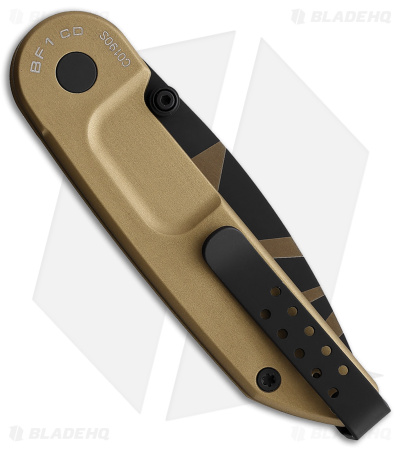 Extrema Ratio BF1 CD Desert Warfare Liner Lock Knife Bronze Alum (2.8" Black)