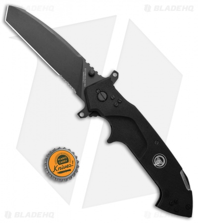 Extrema Ratio Glauca B1 Liner Lock Knife Black Aluminum (4.25" Black)