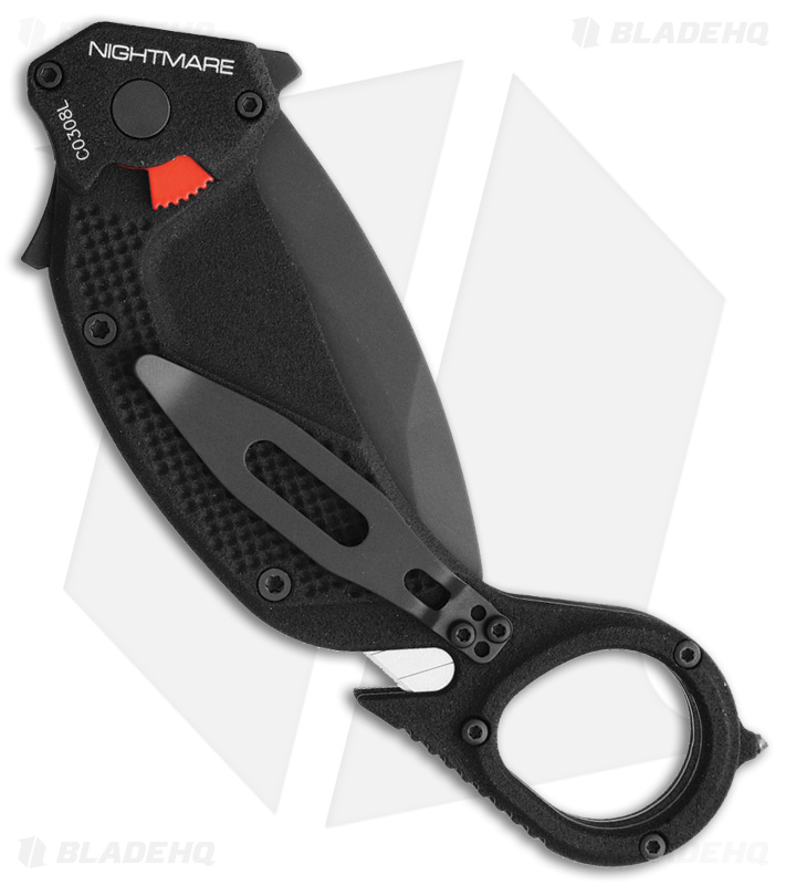 Extrema Ratio Nightmare Karambit Liner Lock Knife Black Aluminum ( 3" Black)