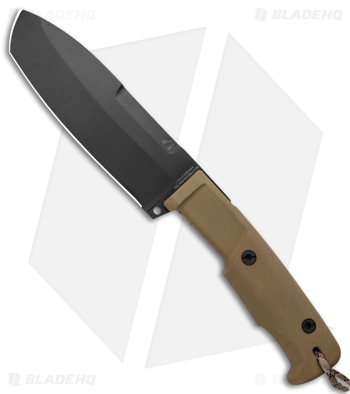 Extrema Ratio Selvan Fixed Blade Knife Desert Tan w/ Sheath (6.25" Black)