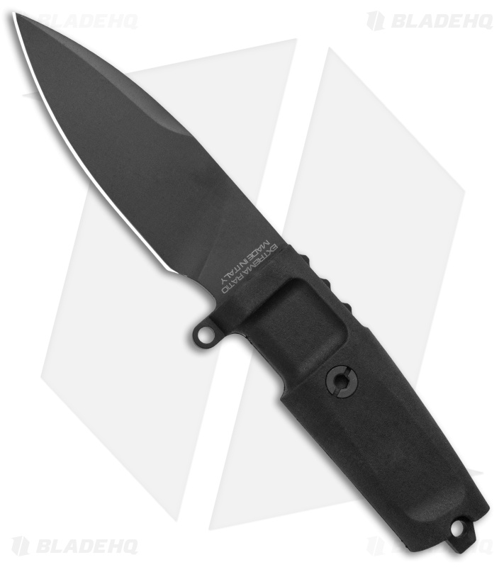 Extrema Ratio Shrapnel Fixed Blade Knife Black Forprene (3.75" Black Testudo) 