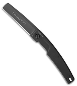 Extrema Ratio T Razor Liner Lock Knife Black Aluminum (3.75" Black) 