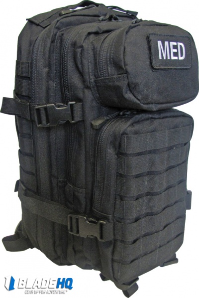 Tactical First Aid/Trauma Kit MOLLE Backpack - Black